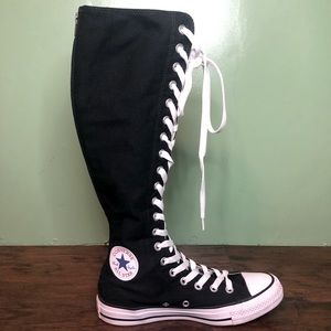 Classic Black Converse Knee Highs